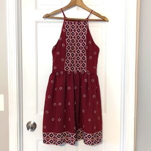 Embroidered A-Line Dress